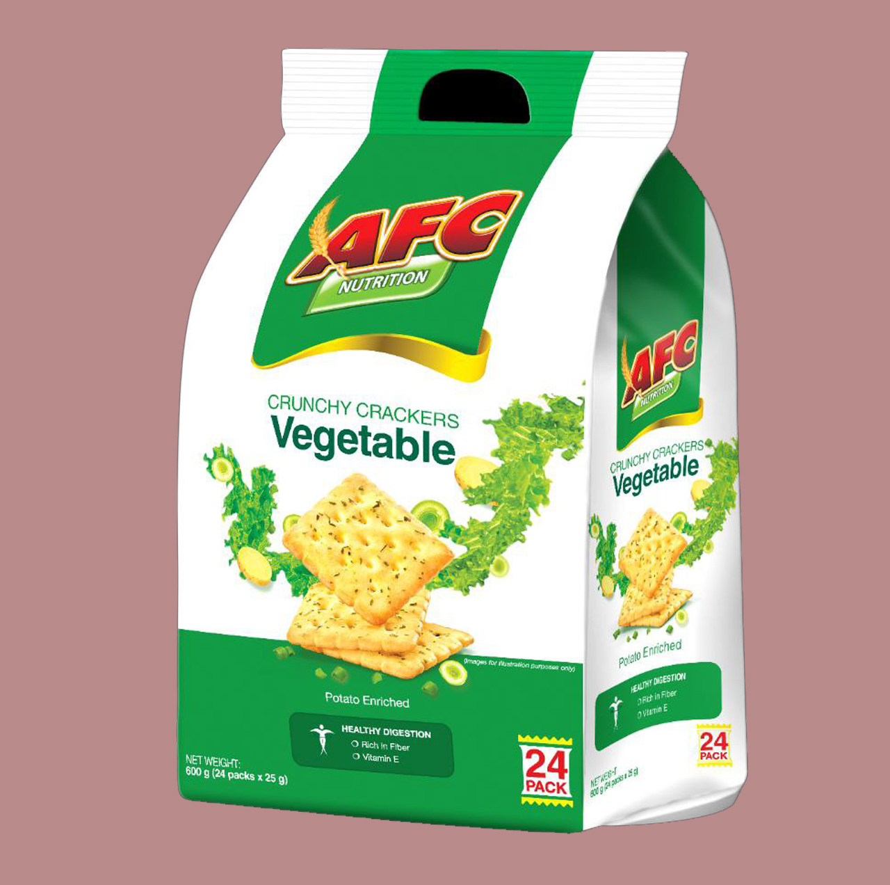 នំប្រៃ​ AFC មានចំណុះ 600g (24 x 25g)