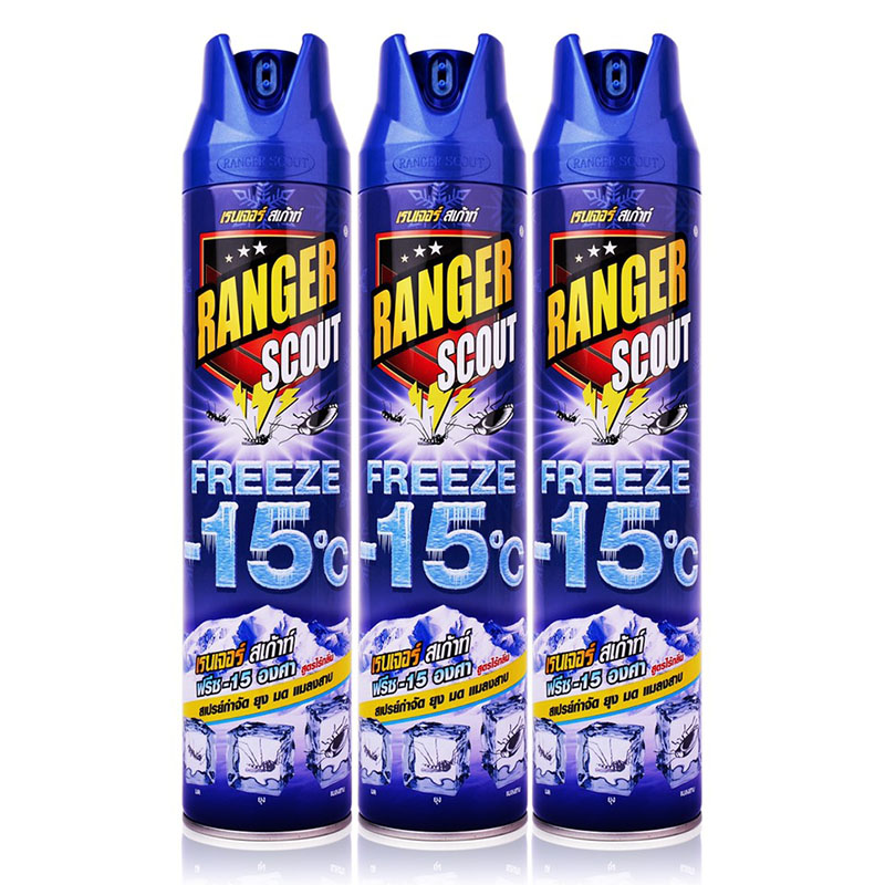 ថ្នាំបាញ់មូស Ranger Scout មានចំណុះ (600ml x 3)