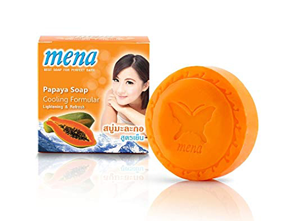 សាប៊ូដុសខ្លួន Mena Papaya Soap មានចំណុះ 150ml