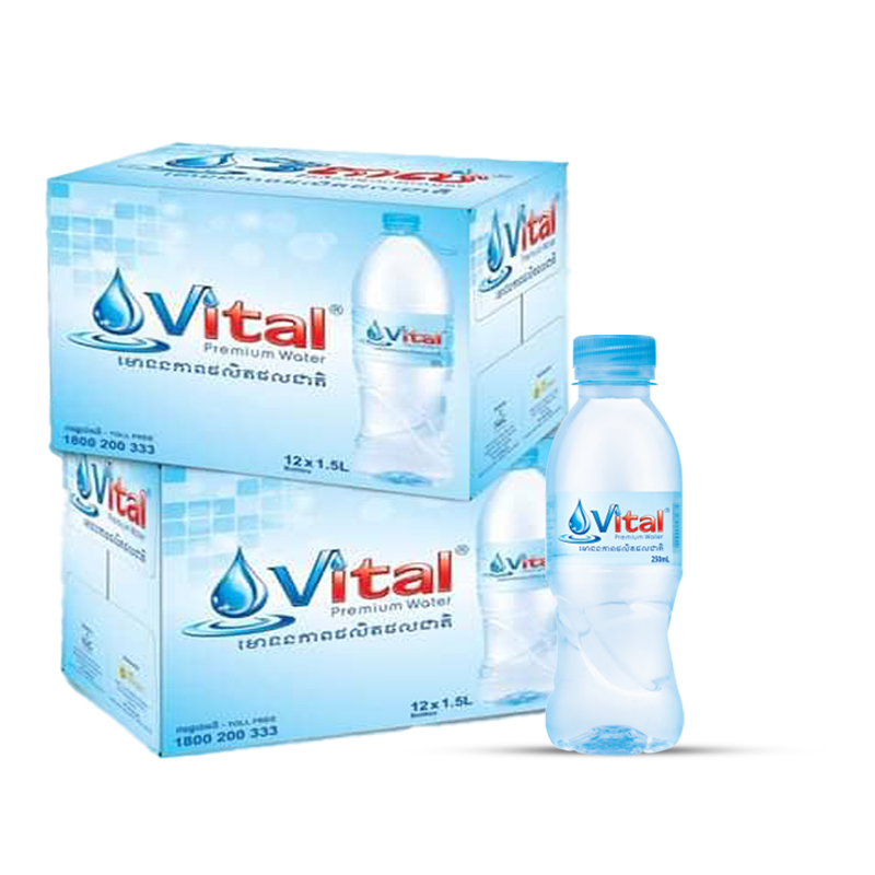 ទឹកបរិសុទ្ធ Vital 24 x 250ml